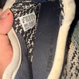 Adidas Men's Black and Cream Crewneck Sweater